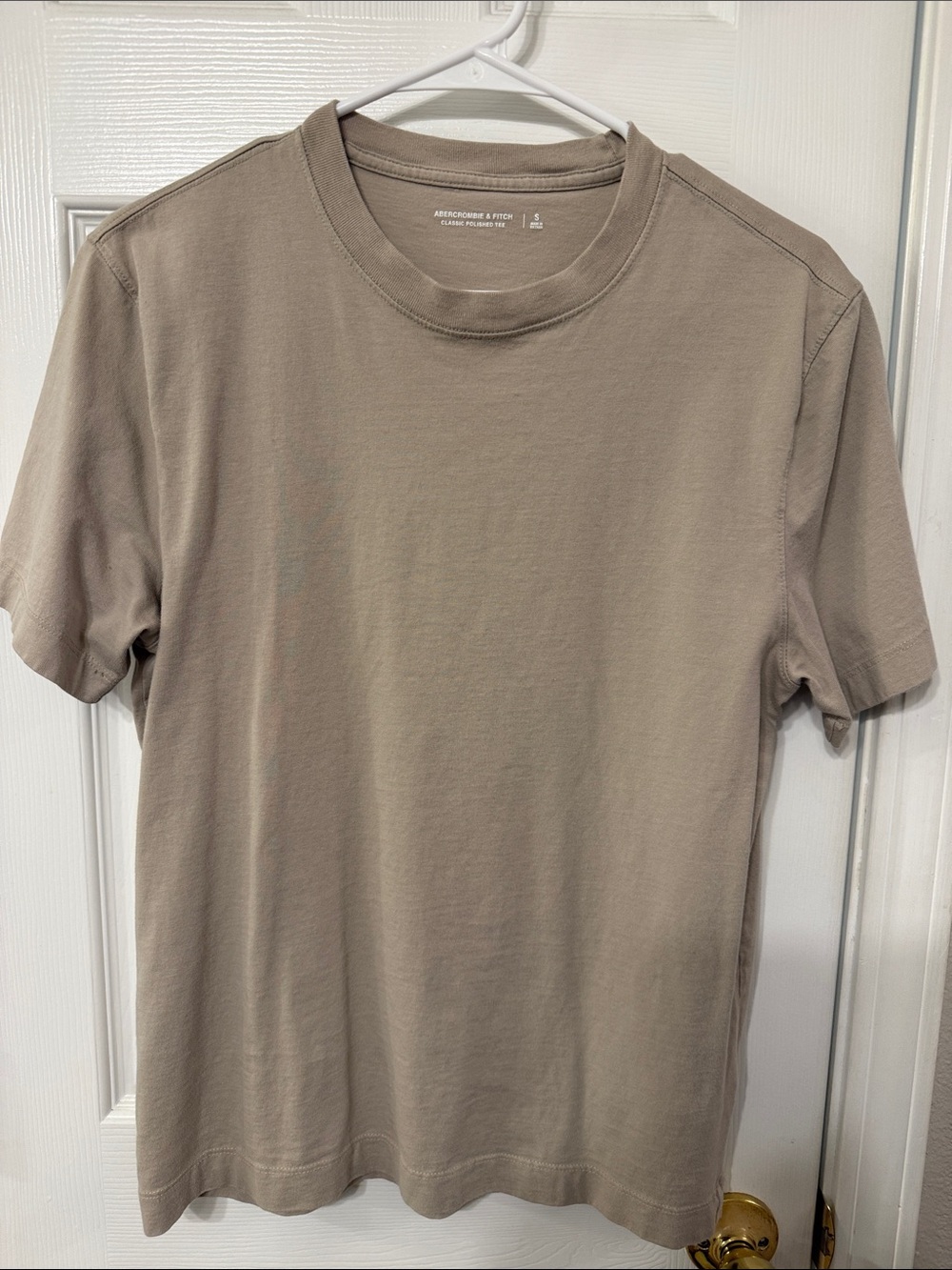 Abercrombie & Fitch Men's Crew Tee in Taupe